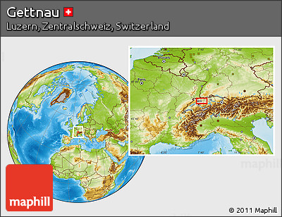 Physical Location Map of Gettnau