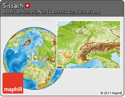 Physical Location Map of Sissach