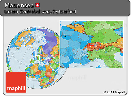 Political Location Map of Mauensee