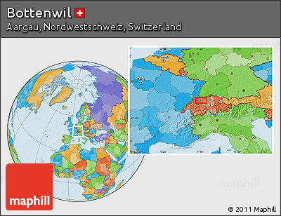 Political Location Map of Bottenwil