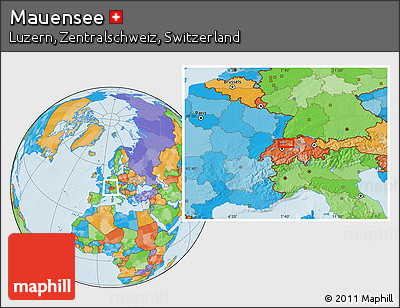 Political Location Map of Mauensee