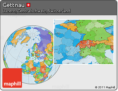 Political Location Map of Gettnau