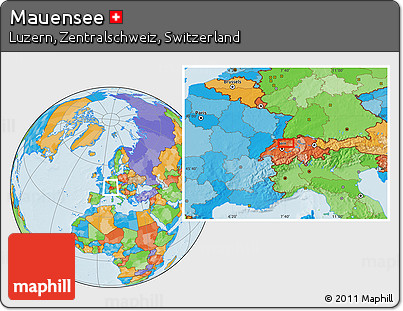 Political Location Map of Mauensee