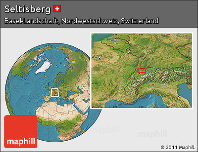 Satellite Location Map of Seltisberg
