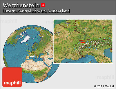 Satellite Location Map of Werthenstein