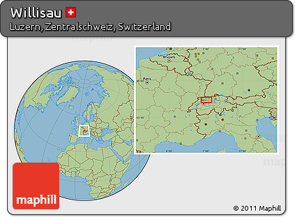 Savanna Style Location Map of Willisau
