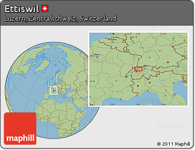 Savanna Style Location Map of Ettiswil