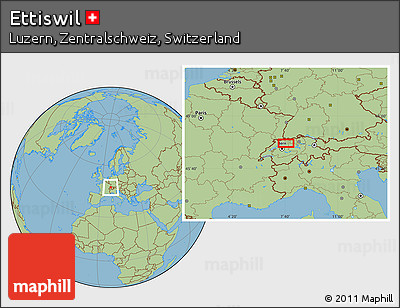 Savanna Style Location Map of Ettiswil