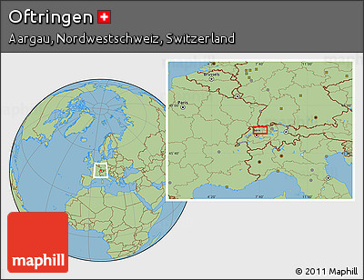 Savanna Style Location Map of Oftringen