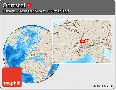 Shaded Relief Location Map of Ohmstal