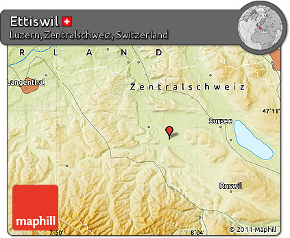 Physical Map of Ettiswil