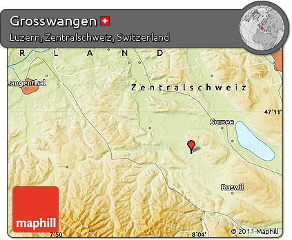 Physical Map of Grosswangen