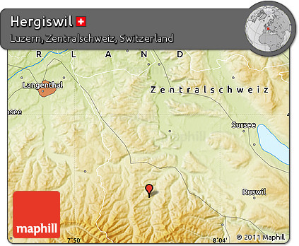 Physical Map of Hergiswil