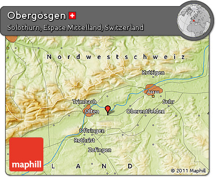 Physical Map of Obergösgen