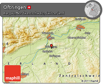 Physical Map of Oftringen