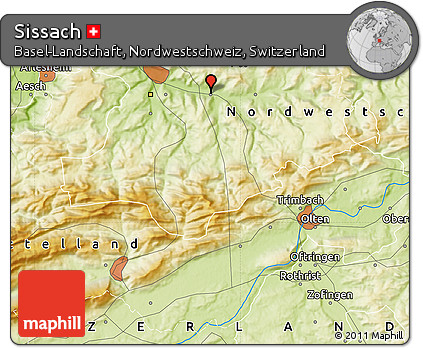 Physical Map of Sissach