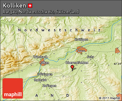 Physical Map of Kölliken