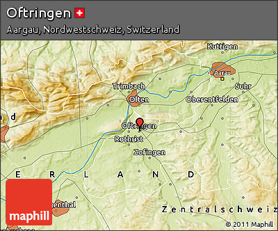 Physical Map of Oftringen