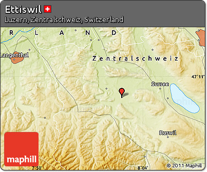 Physical Map of Ettiswil
