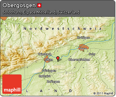 Physical Map of Obergösgen