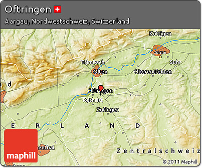 Physical Map of Oftringen