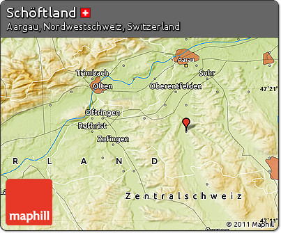 Physical Map of Schöftland
