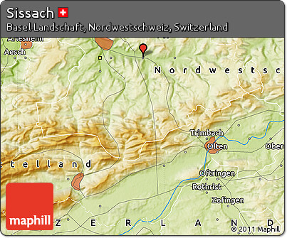Physical Map of Sissach