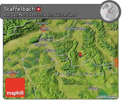 Satellite Map of Staffelbach