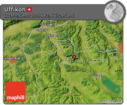 Satellite Map of Uffikon