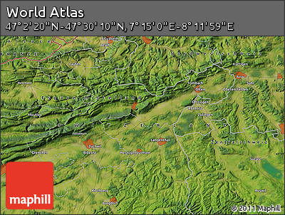 Satellite Map of the Area around 47° 16' 15" N, 7° 43' 29" E