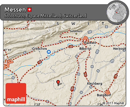 Shaded Relief Map of Messen