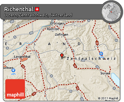 Shaded Relief Map of Richenthal
