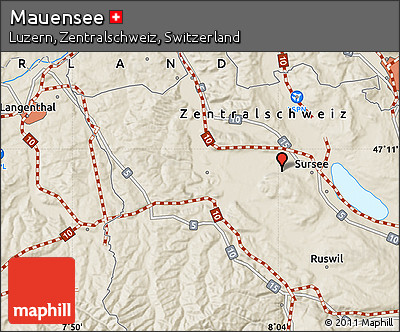 Shaded Relief Map of Mauensee