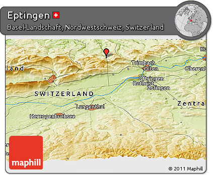 Physical Panoramic Map of Eptingen