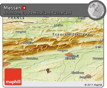 Physical Panoramic Map of Messen