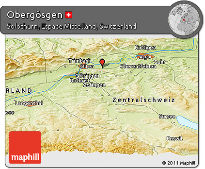 Physical Panoramic Map of Obergösgen