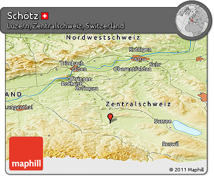 Physical Panoramic Map of Schötz
