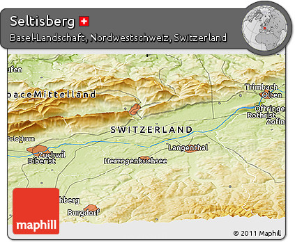 Physical Panoramic Map of Seltisberg
