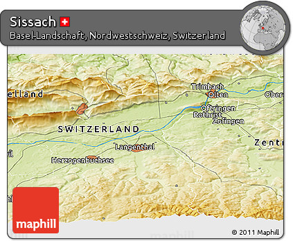 Physical Panoramic Map of Sissach