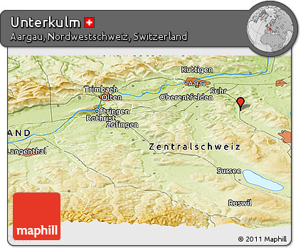 Physical Panoramic Map of Unterkulm
