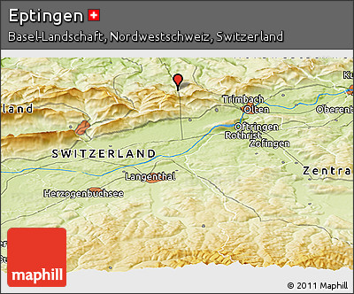 Physical Panoramic Map of Eptingen