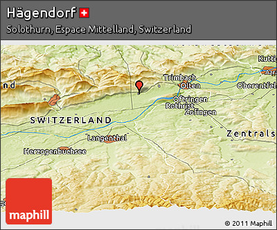 Physical Panoramic Map of Hägendorf