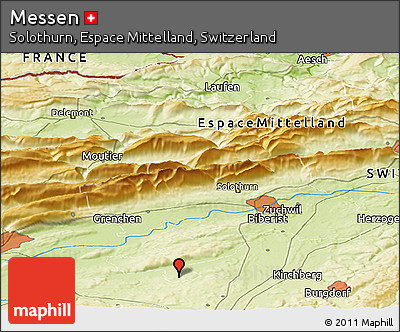 Physical Panoramic Map of Messen