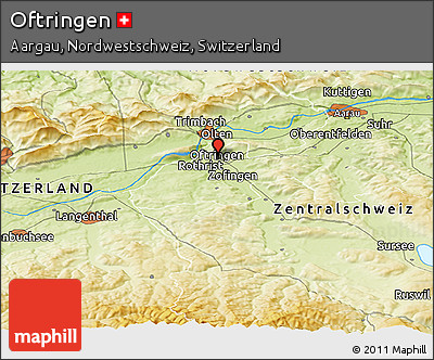 Physical Panoramic Map of Oftringen