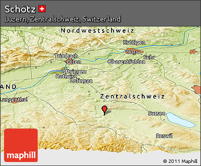 Physical Panoramic Map of Schötz