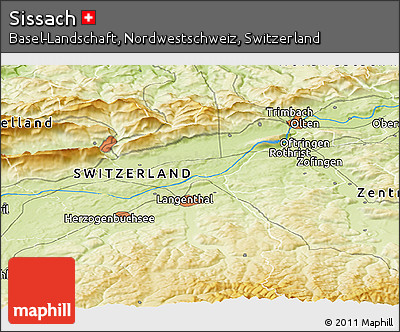 Physical Panoramic Map of Sissach
