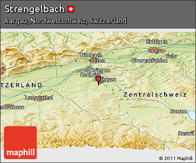 Physical Panoramic Map of Strengelbach
