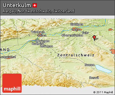Physical Panoramic Map of Unterkulm