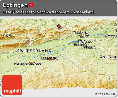 Physical Panoramic Map of Eptingen