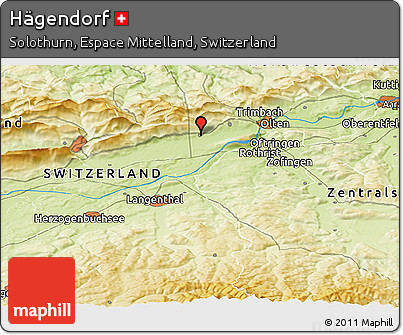 Physical Panoramic Map of Hägendorf